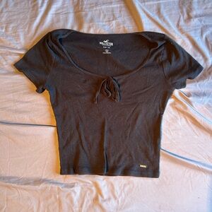 Hollister black crop top